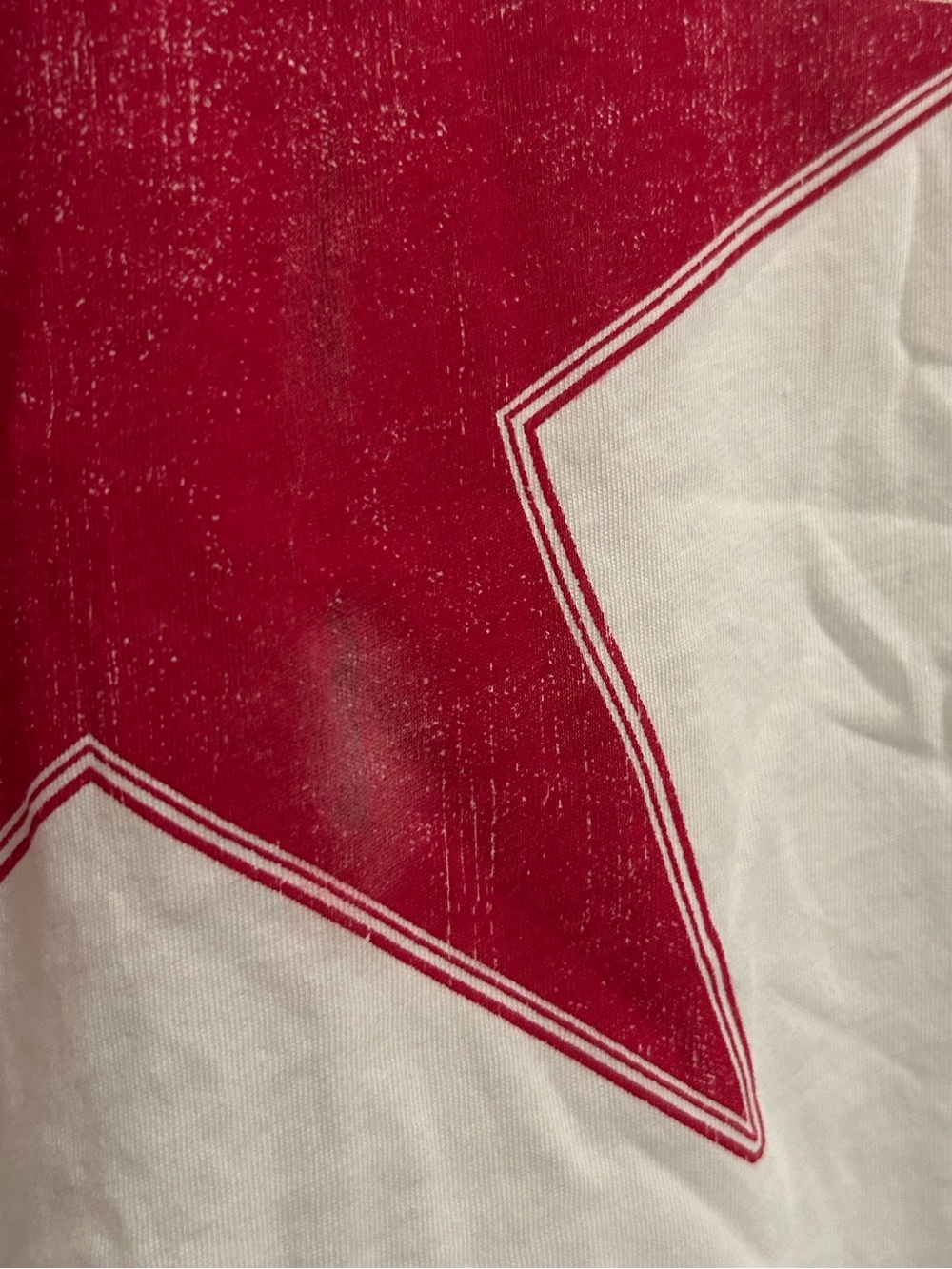 Anthropologie Letluv nwt Red-Star Ringer Tee - White/Red Small Medium patriotic - Picture 3 of 5